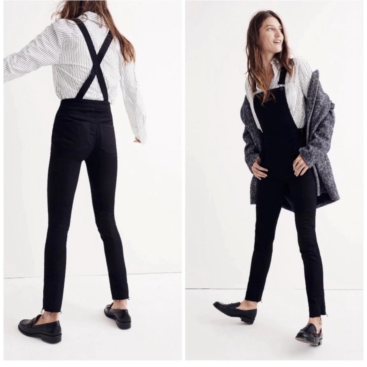 Madewell black sale skinny overalls