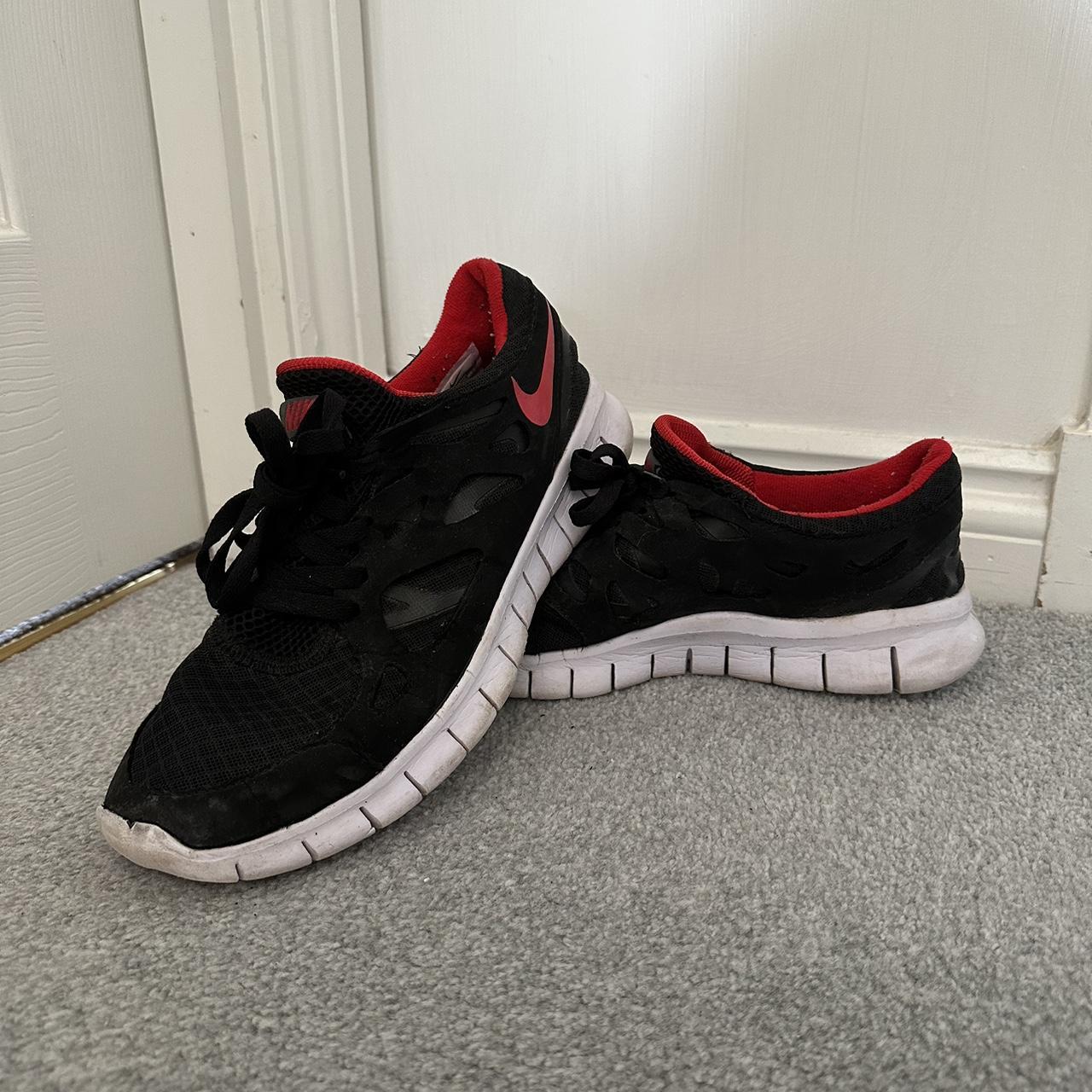 Red And Black Nike Trainers Womens Size Uk Good Depop