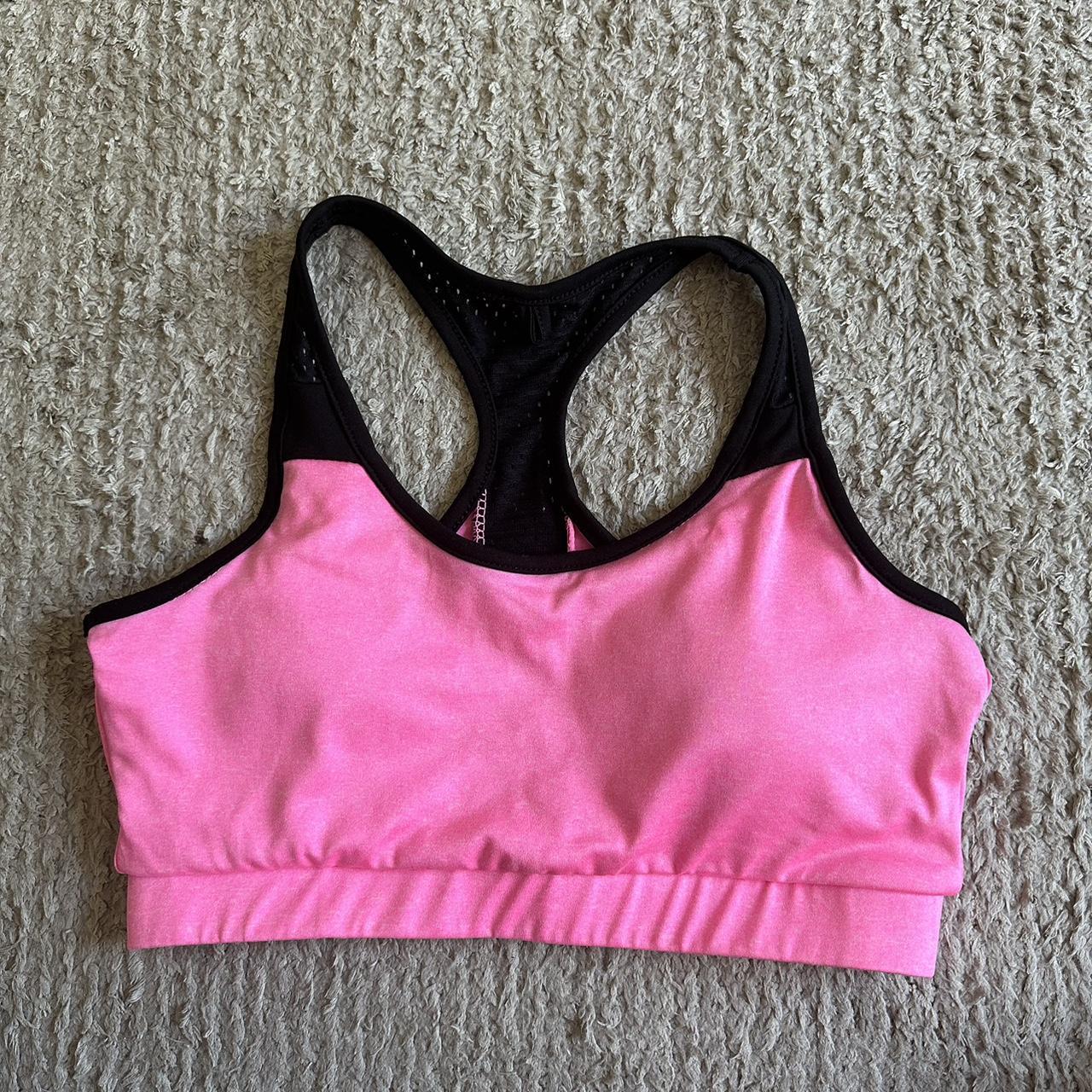 Womens Pink and Black Primark Sports Bra - Depop