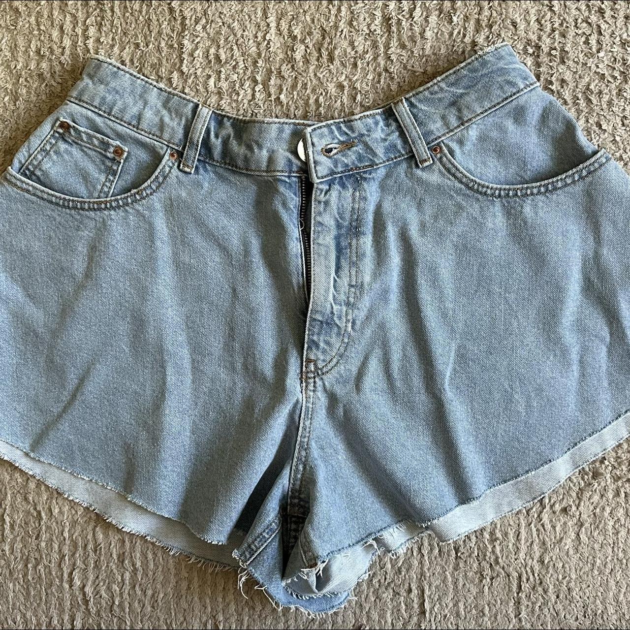 Womens New Look Denim Wide Leg Shorts Depop