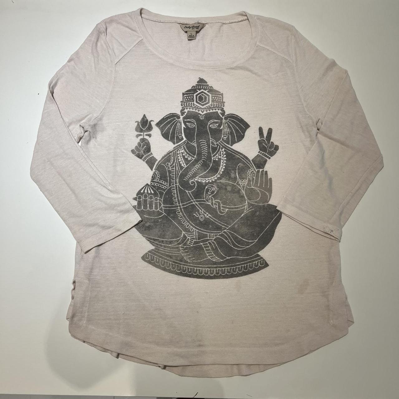 Vintage Ganesha hippie shirt Size L A few stains but... - Depop