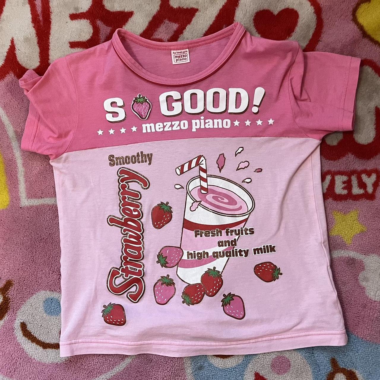 RARE mezzo piano strawberry milk tee 🎀 ! So... - Depop