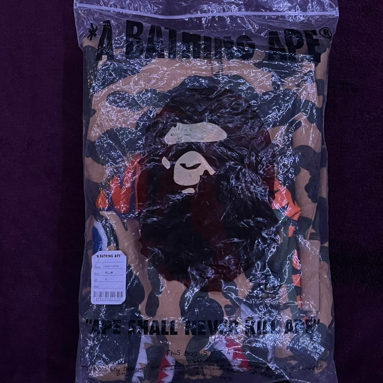 BAPE Men's Cream Hoodie Depop