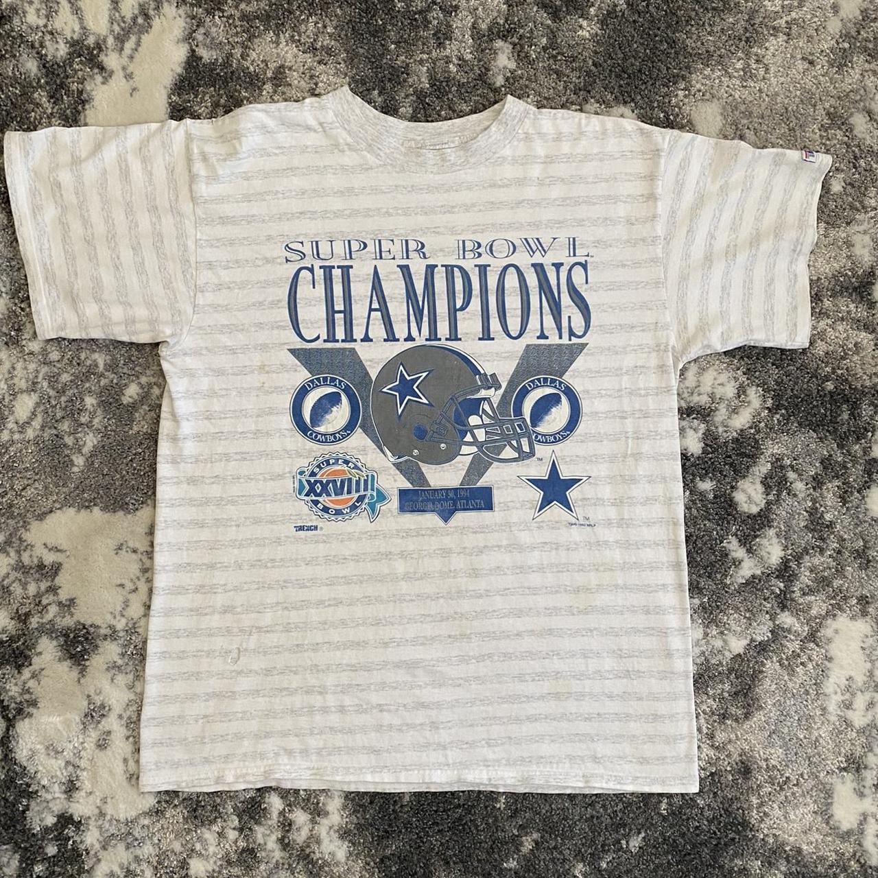 1993 Dallas Cowboys Super Bowl Champions Tee Single - Depop