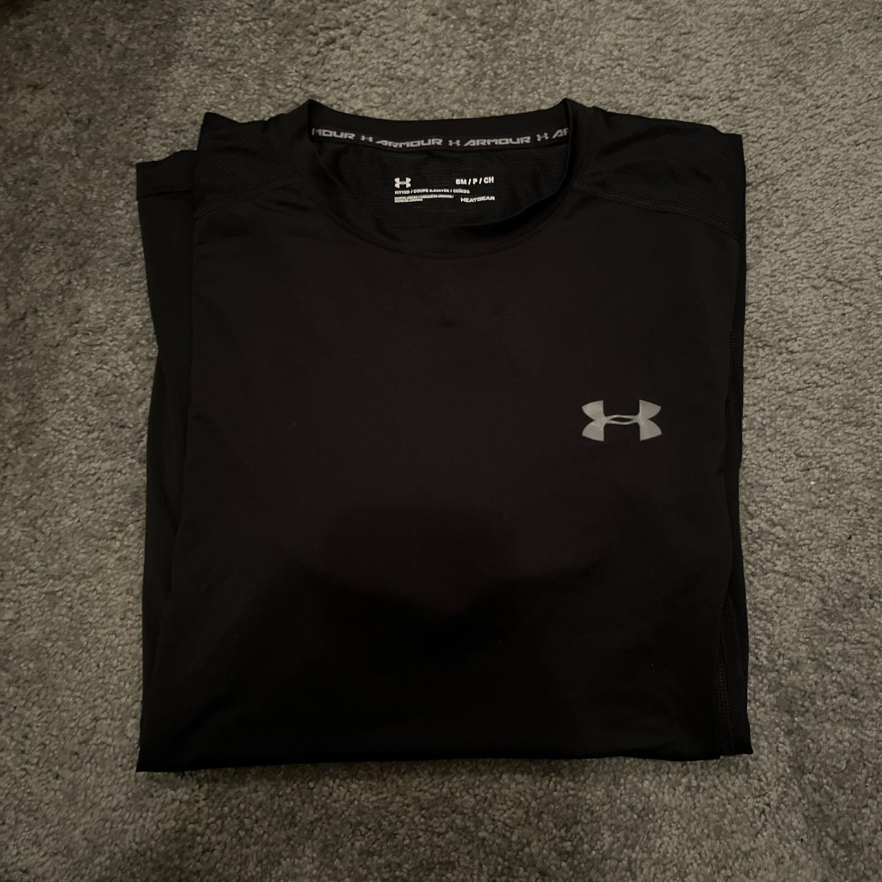 black under armour athletic shirt with mesh back-... - Depop