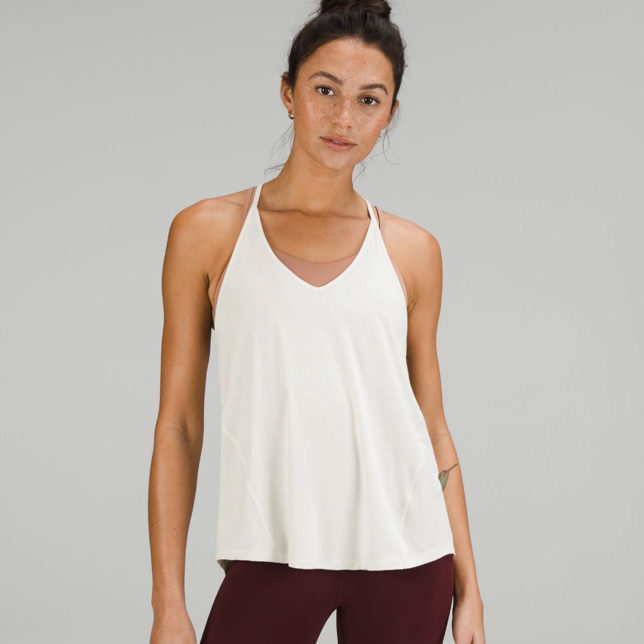 modal-silk yoga tank top from lululemon size 4.