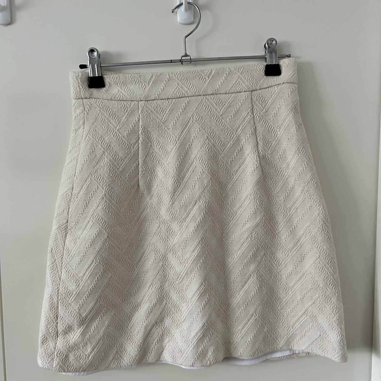 Cream Kookai Mini Skirt - Depop