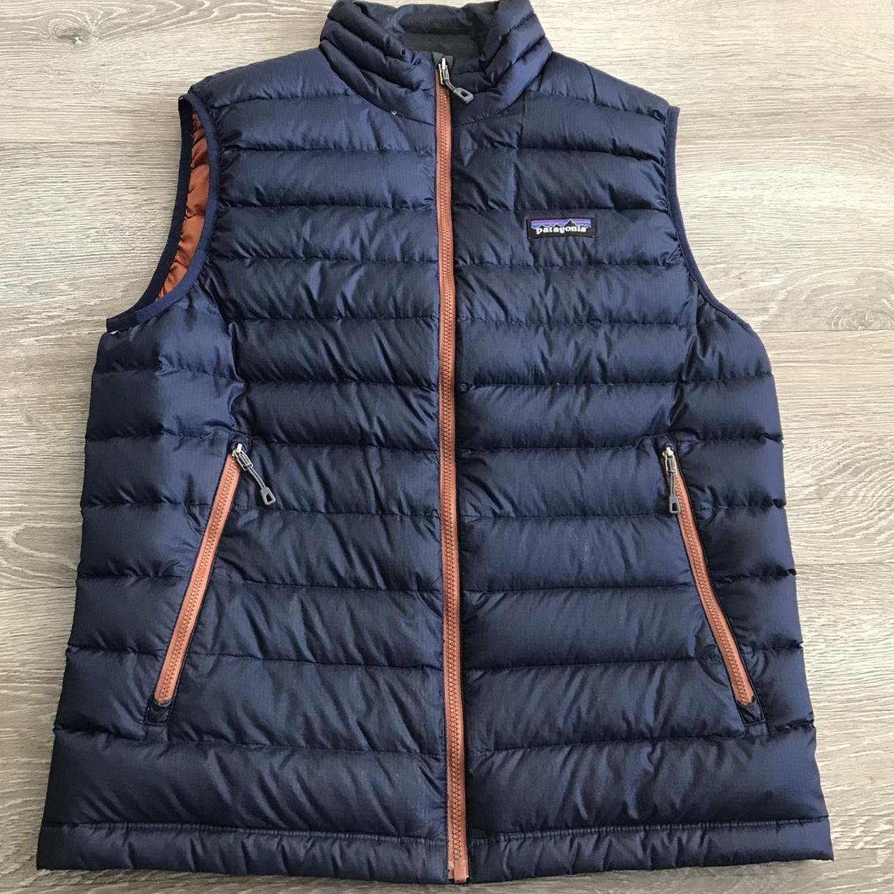 Patagonia down sweater 2024 vest navy blue