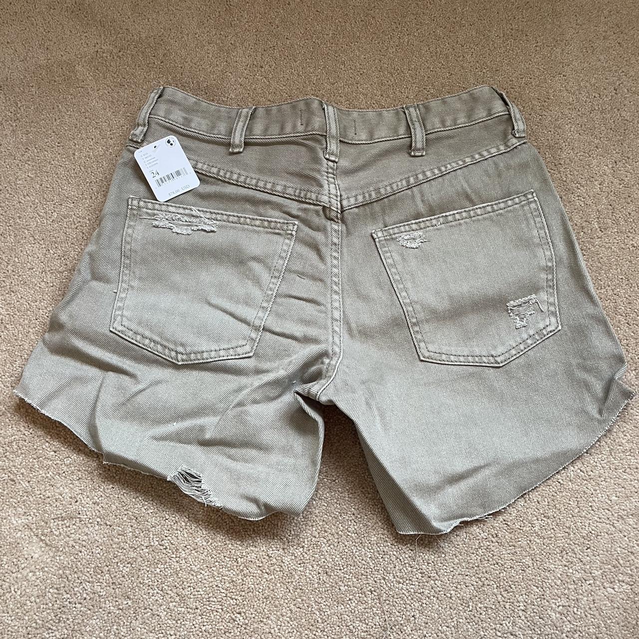 Free People Baggy Tomboy Shorts Size 24 Cocoa Depop