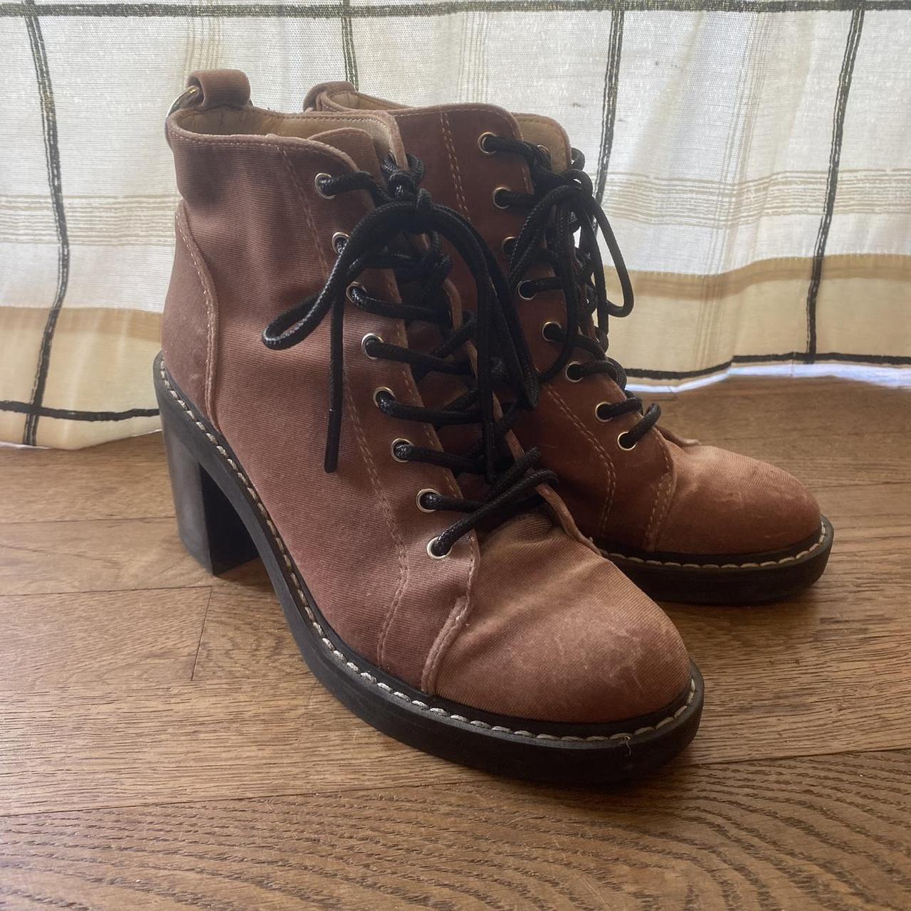 dusty pink boots