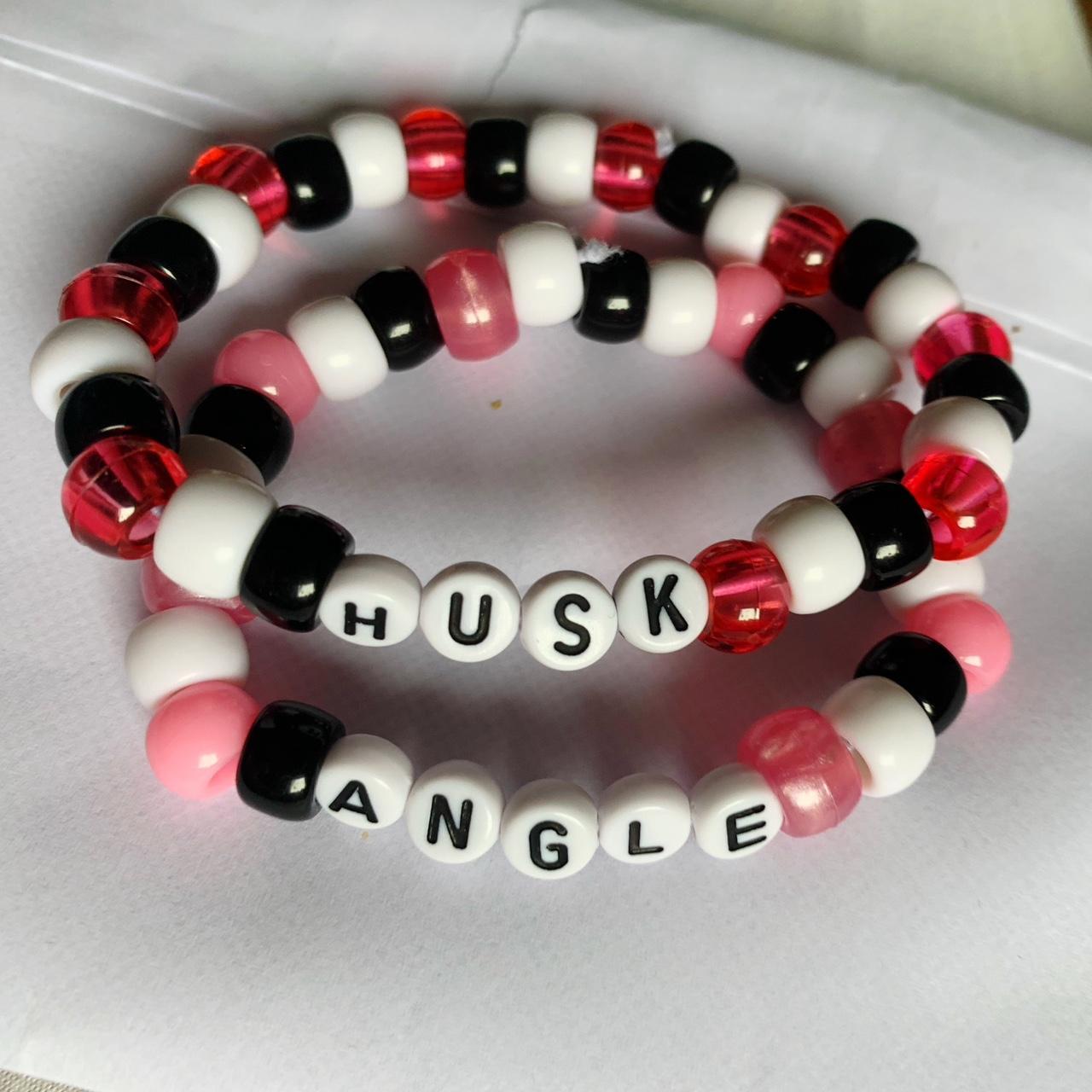 angel & husk hazbin hotel ship bracelets handmade... - Depop