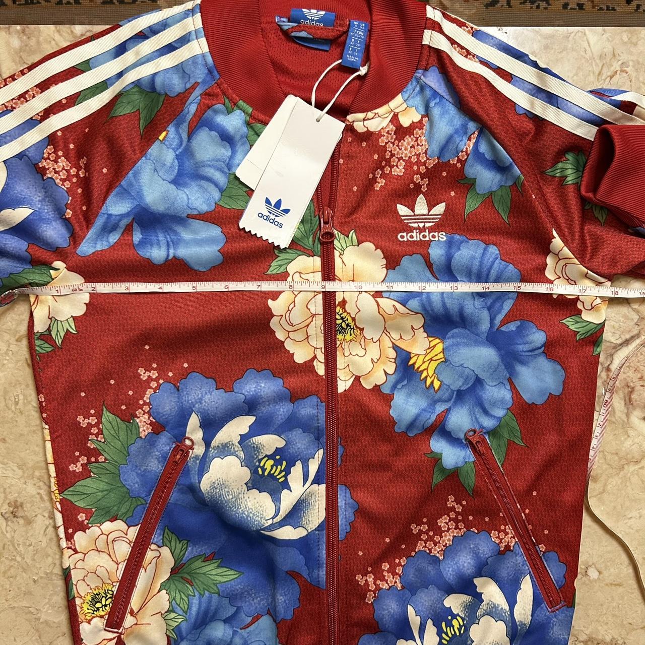 Farm Rio x Adidas Originals Chita fashion Floral Womens Track SS Jacket Red Womens Large