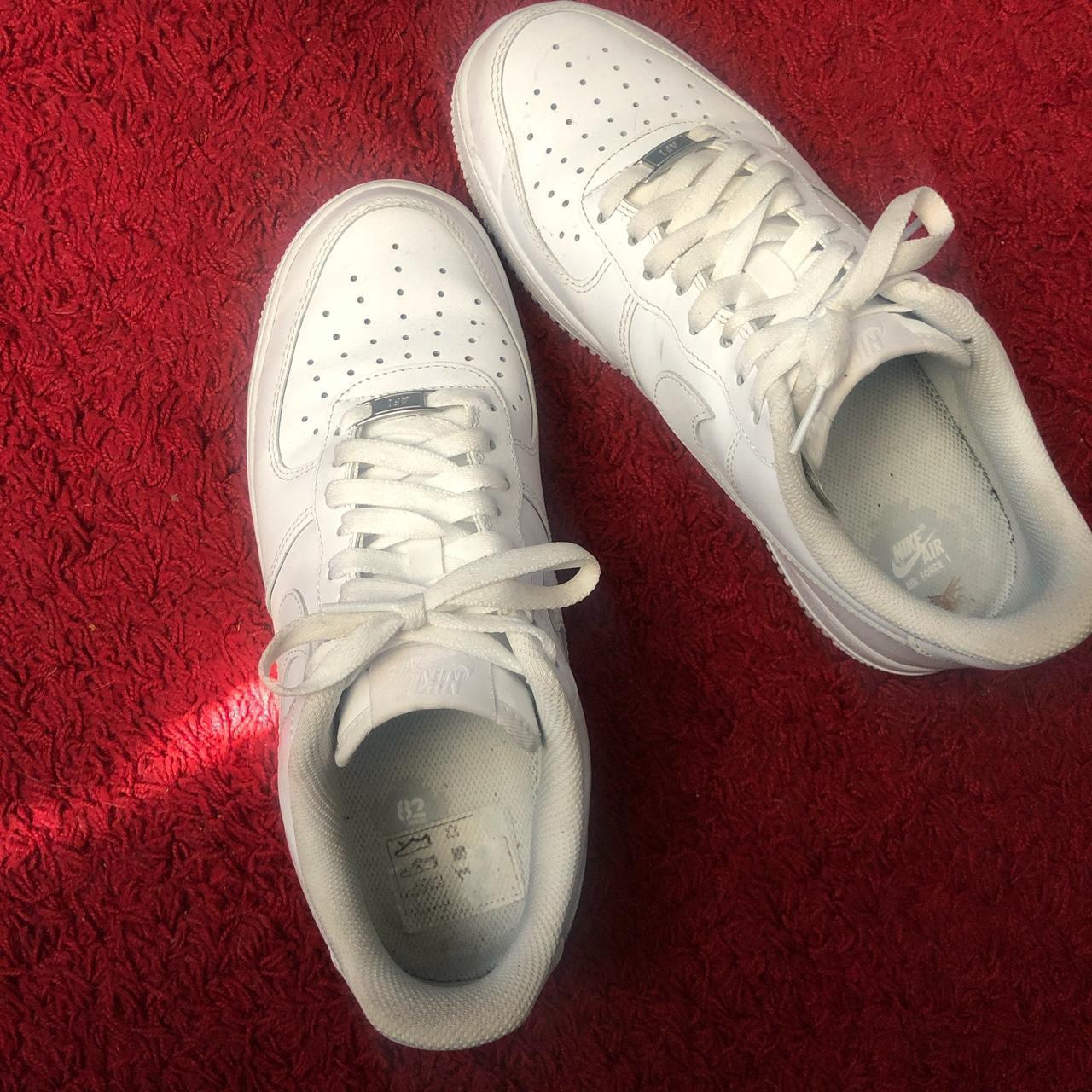 White air force 1 UK Size 7.5 Trainers come with... - Depop