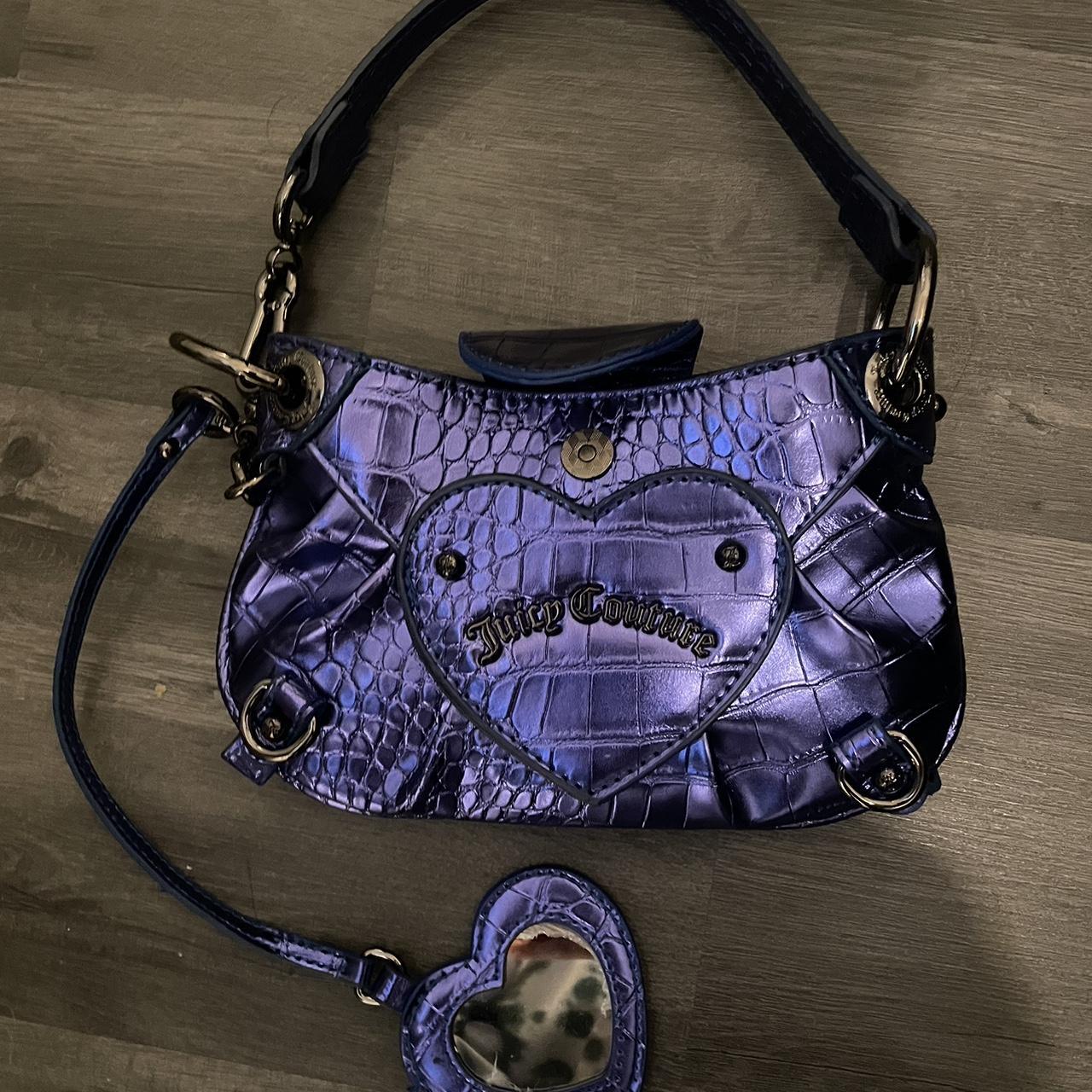 Blue Metallic Croc Juicy Couture Handbag This item... - Depop