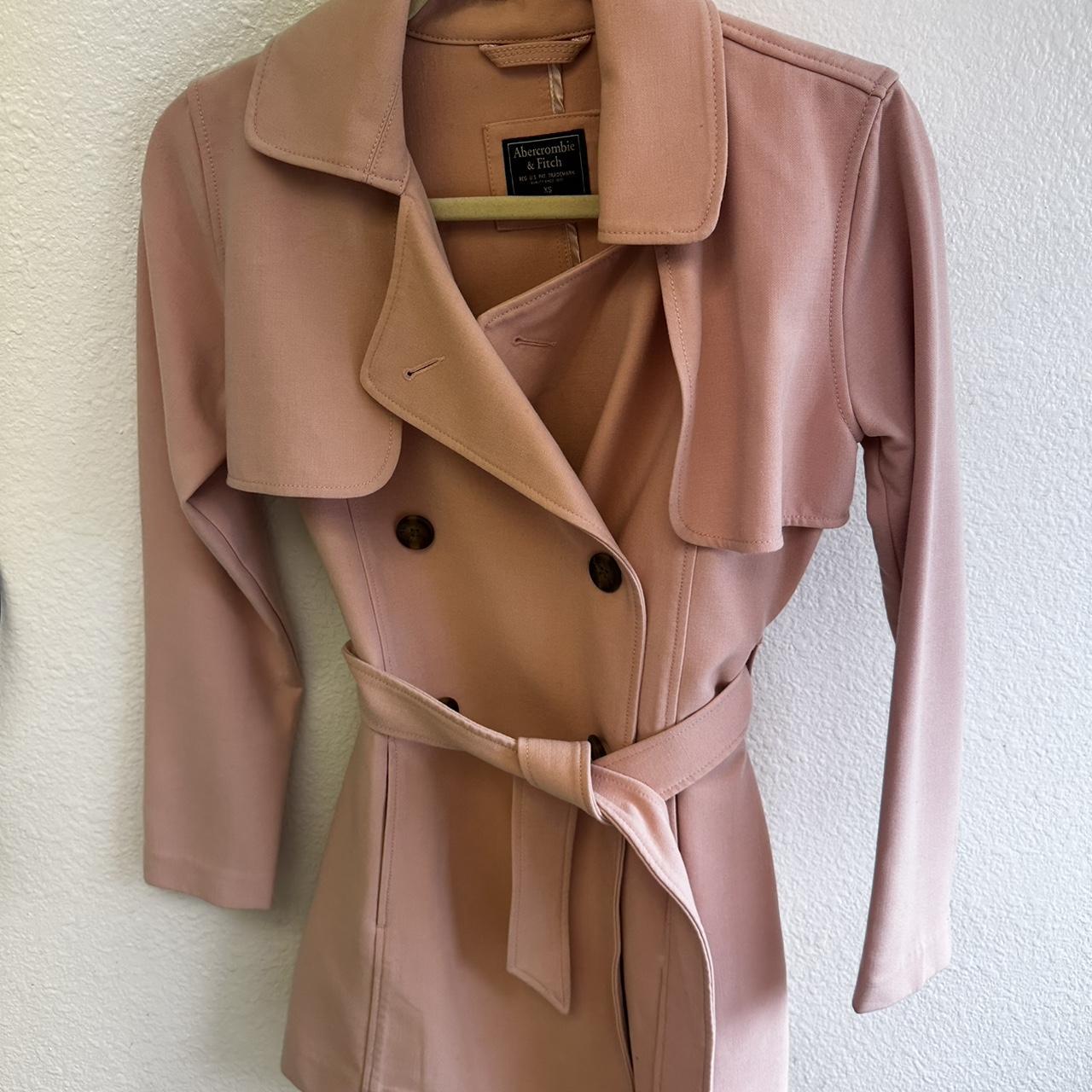 Abercrombie pink clearance trench coat