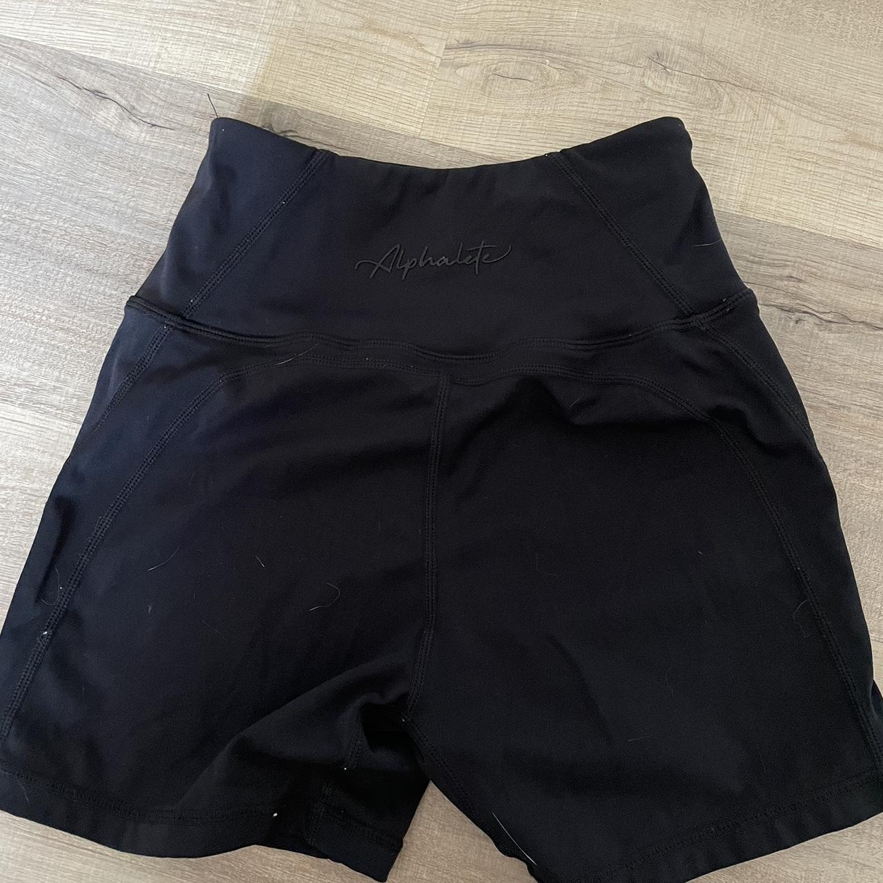 Alphalete black gym shorts size XS #gymsharkshorts... - Depop