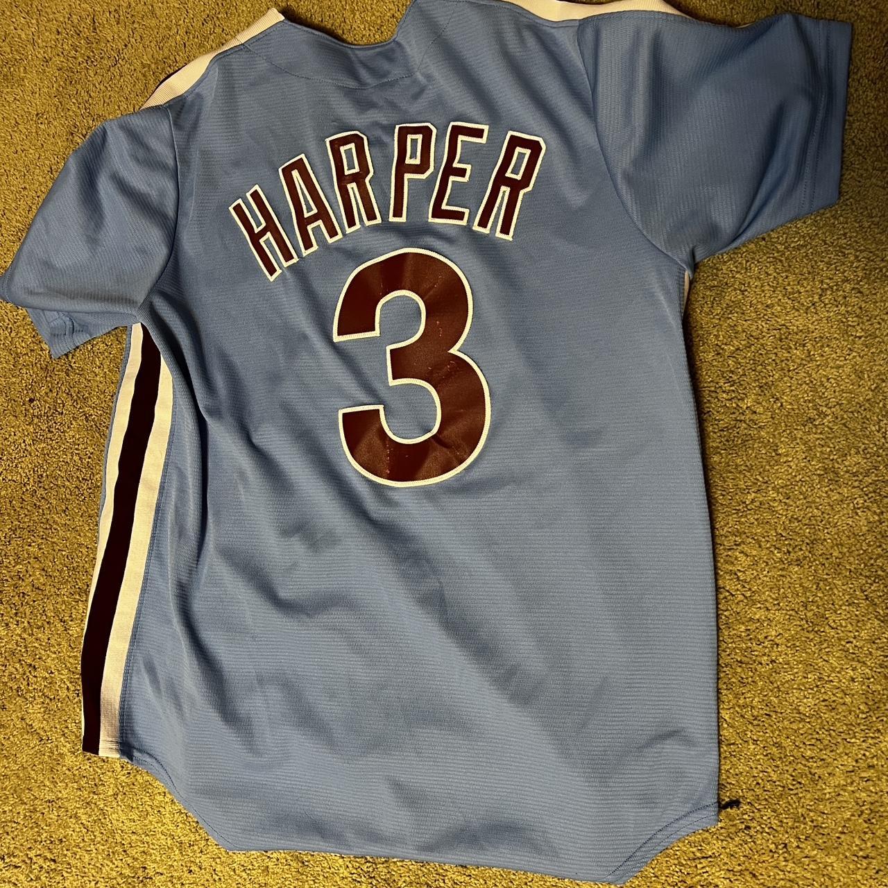 Majestic Bryce Harper Phillies Jersey Size L In Good Depop