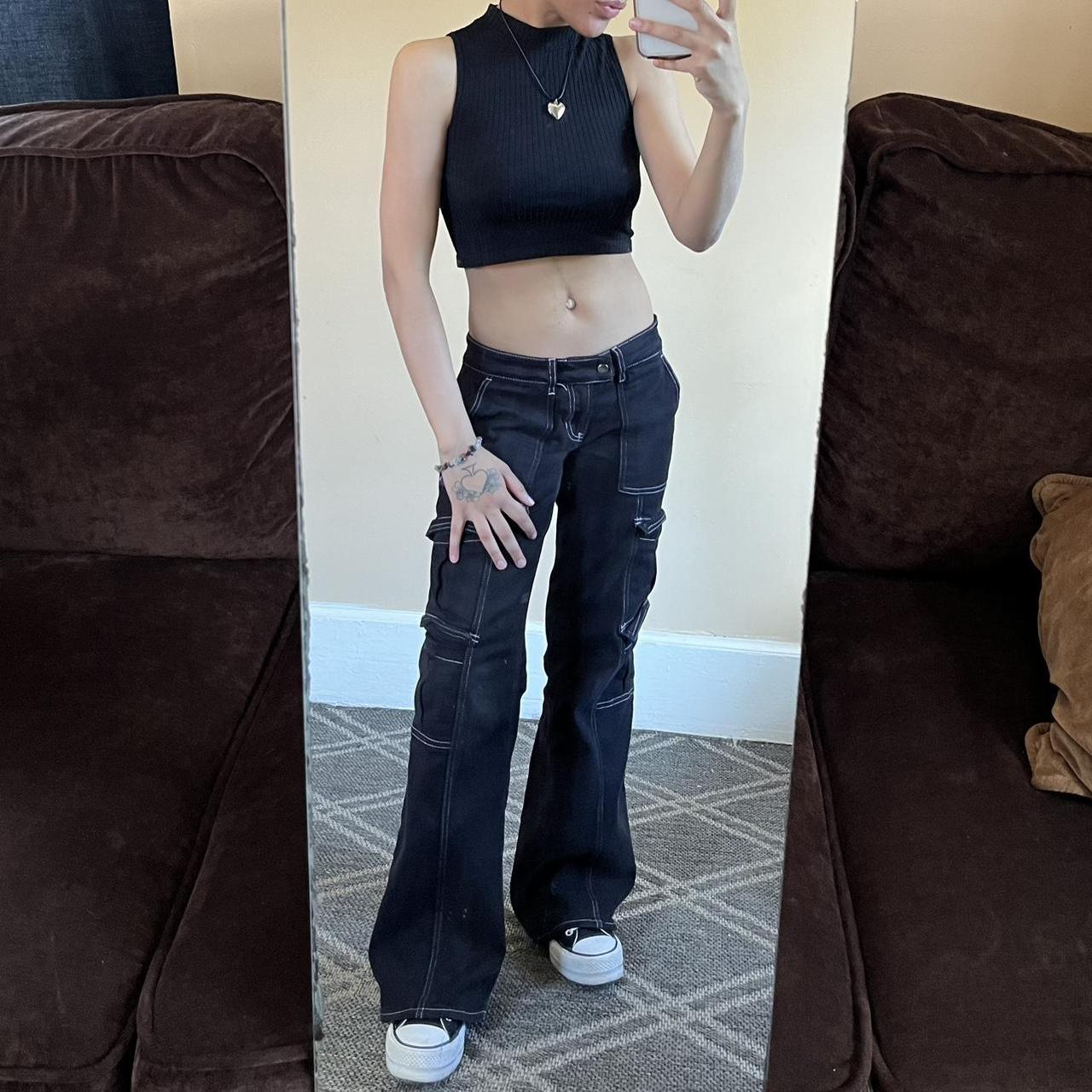 Black 90s style mock neck crop top! ️‍🔥 Very fitted.... - Depop