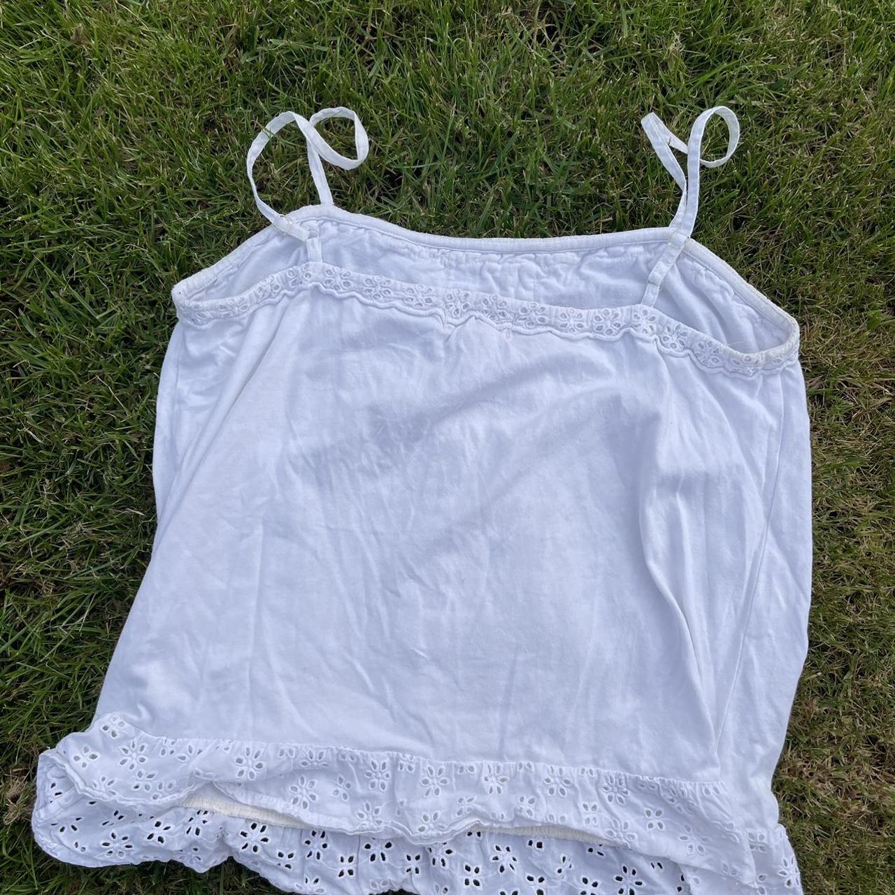 Jonnie B for Boden white vest top Size small... - Depop