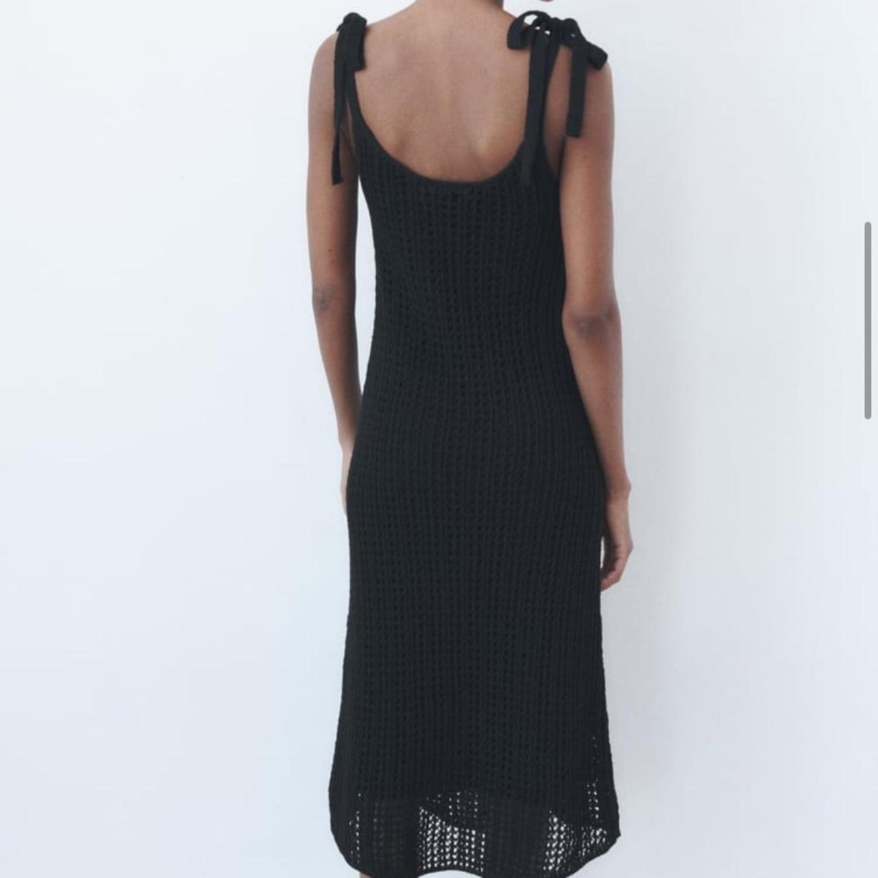 Zara black crochet dress Size large New never worn Depop