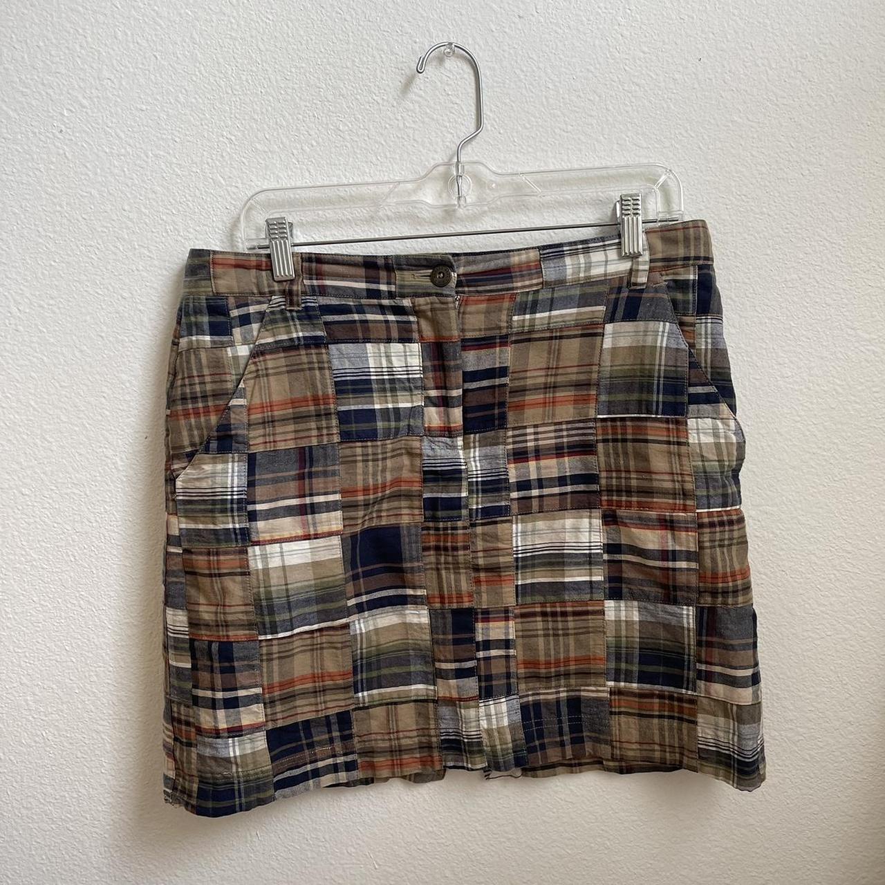 Brooks Brothers plaid patchwork mini skirt Plaid... - Depop
