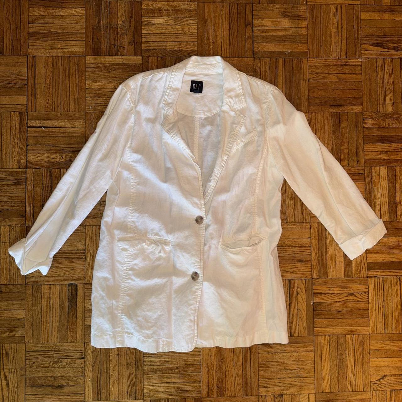 Gap Women's Jacket - White - M – White Gap button… - image 1