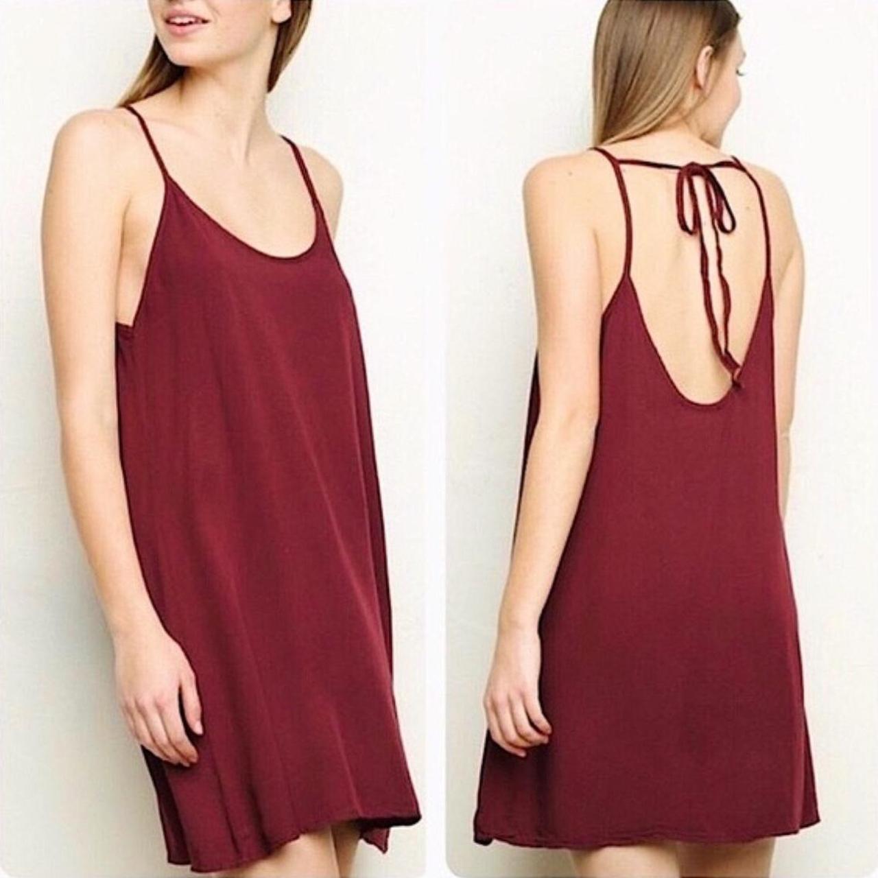 Brandy Melville Belle Maroon Slip Mini Dress In Depop