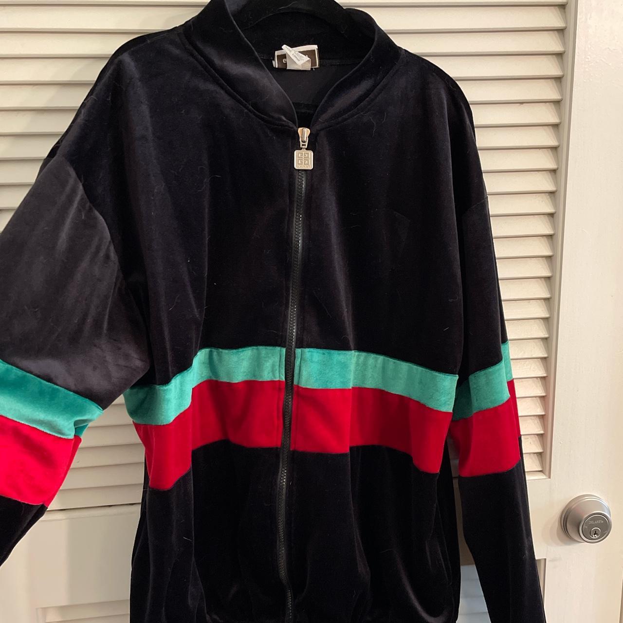 Vintage Givenchy Velour Tracksuit, Size large zip up...