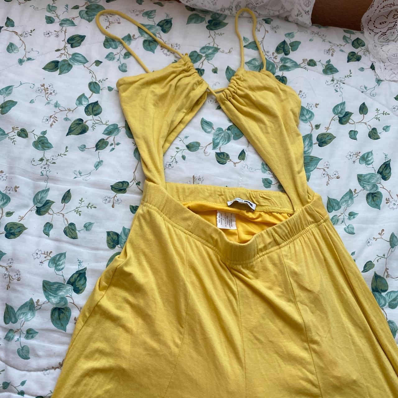 Fashion Nova Women's Yellow Jumpsuit Depop