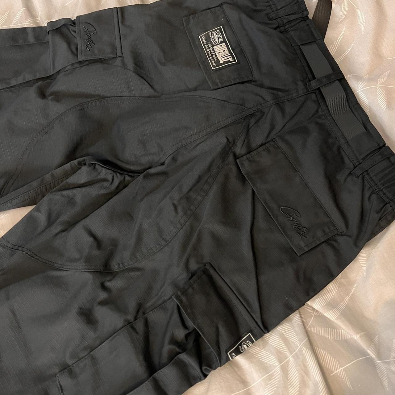 Corteiz Men's Black Trousers | Depop