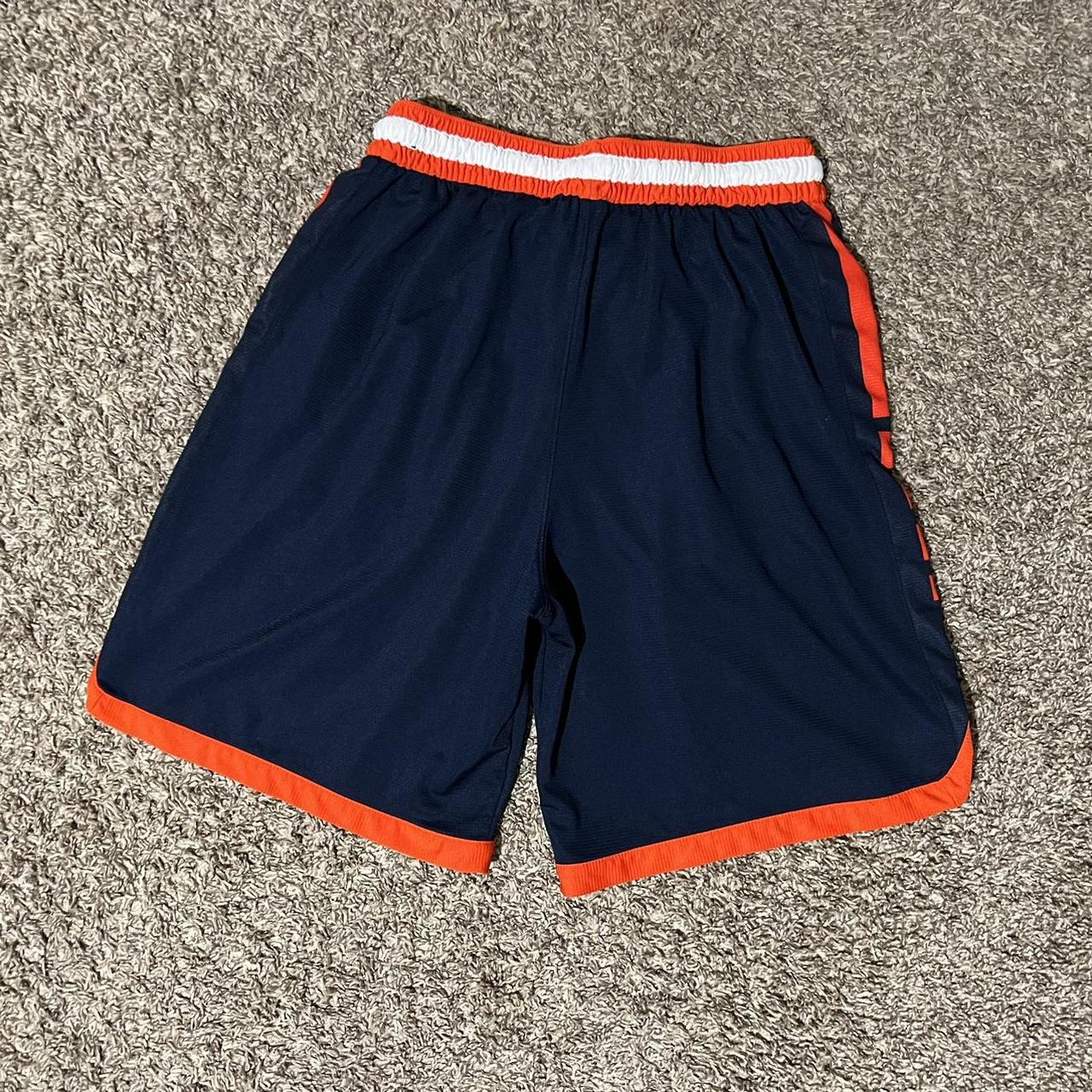 Nike Men's Orange and Navy Shorts | Depop