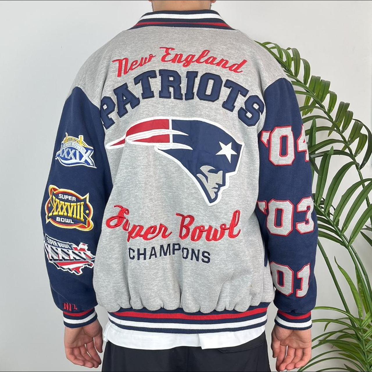 patriots super bowl champions hoodie / jacket / coat - Depop