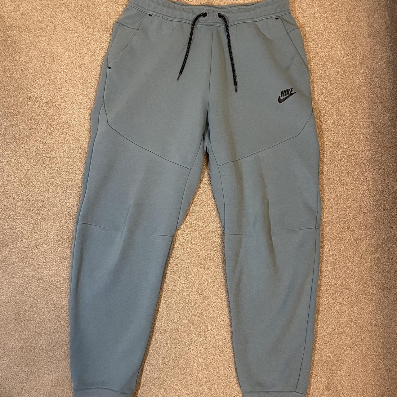 Light blue tech fleece joggers, open to offers. Depop