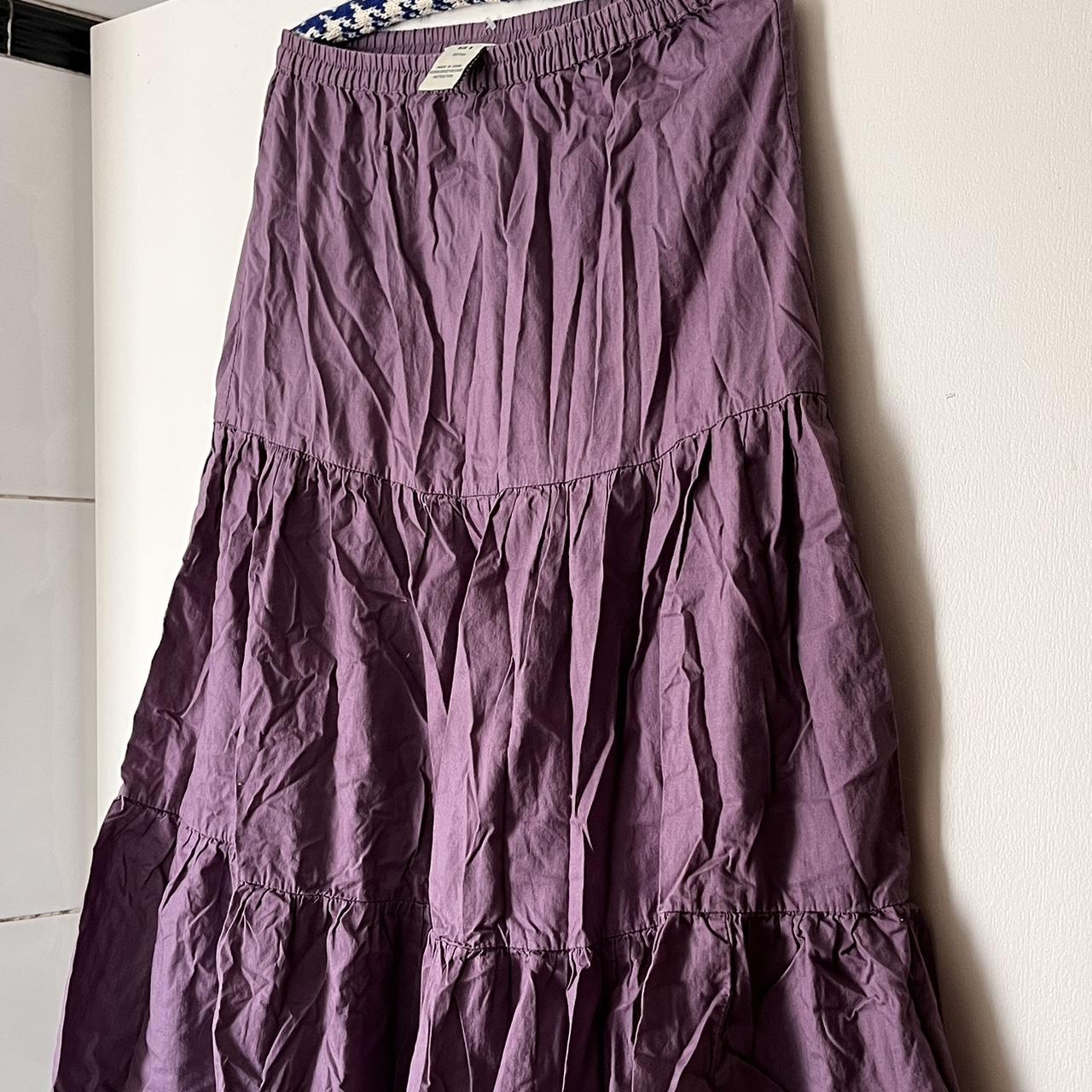 Long purple tiered skirt. Very hippie/ whimsigoth.... - Depop