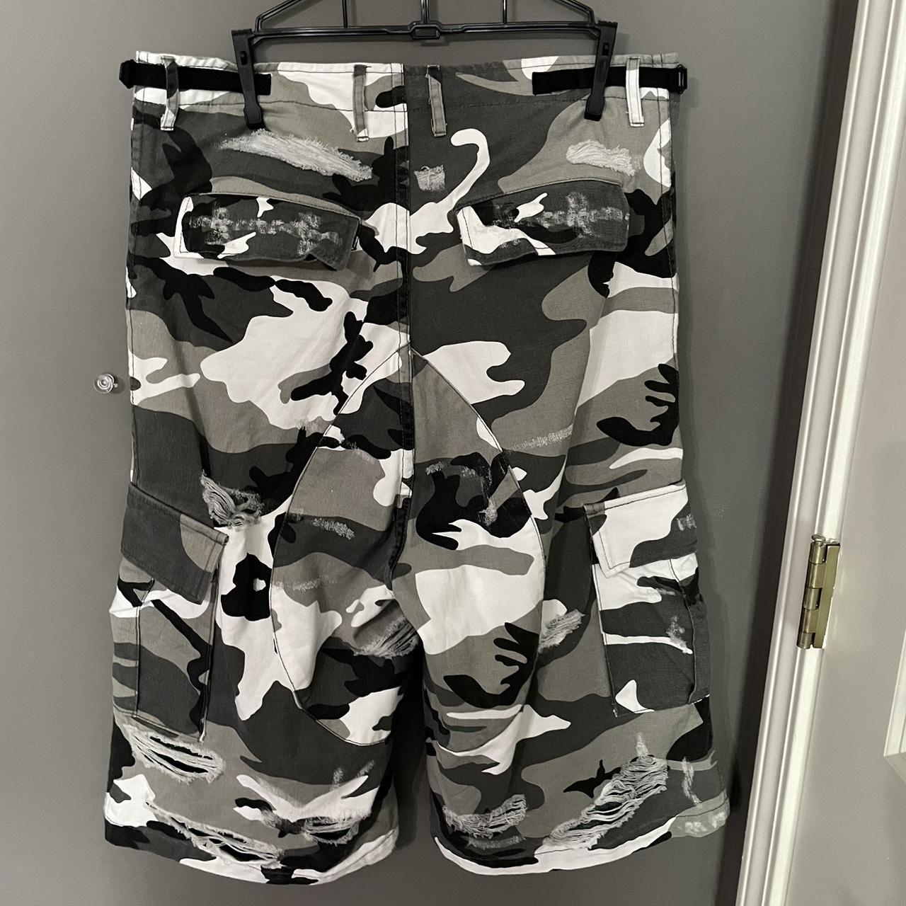 Balenciaga camo shorts Size small fits 28-36 with... - Depop