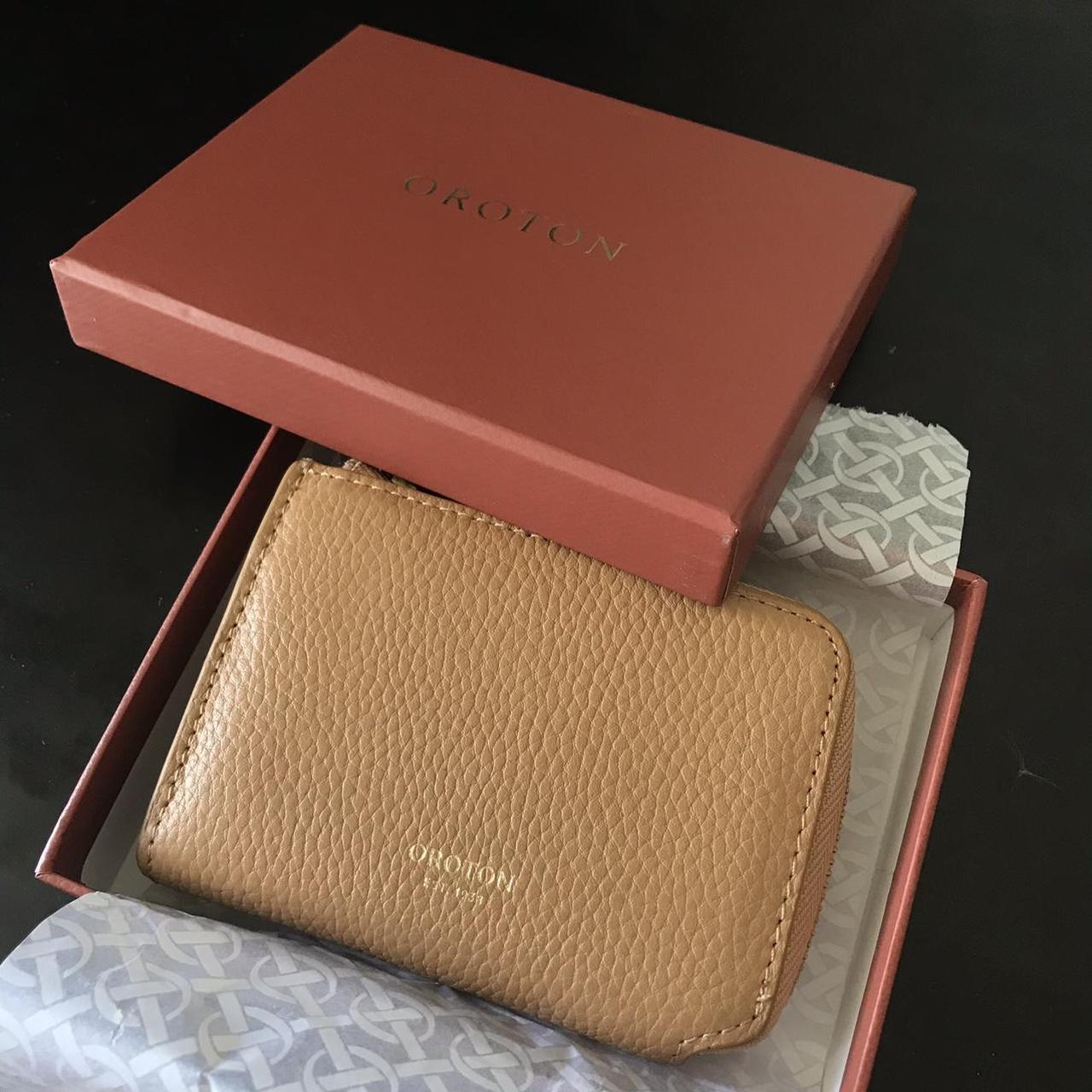 Oroton pebble leather zip wallet,... Depop
