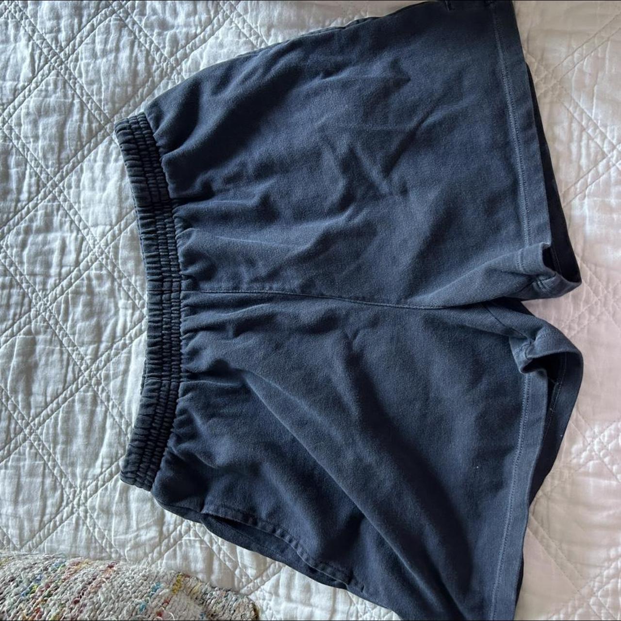 brandy melville faded navy blue sweat shorts. so... - Depop