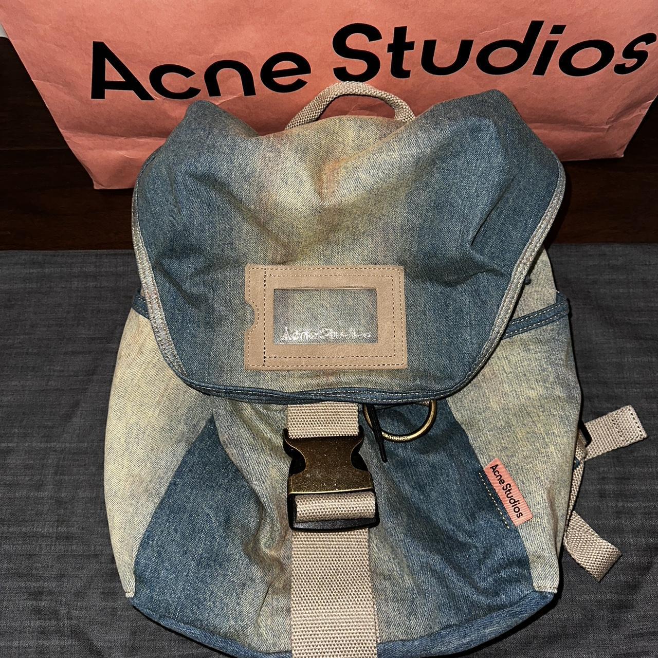 ACNE STUDIOS Denim backpack! Has laptop pouch and | Depop