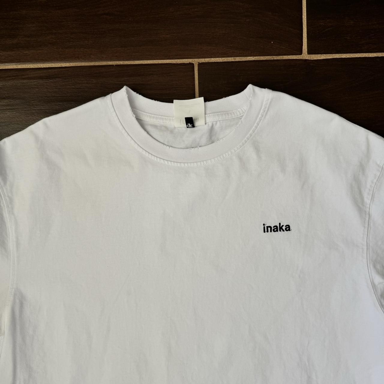 Inaka Power Basics White Tee Shirt Size Large Depop