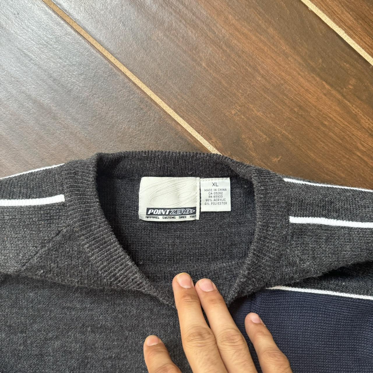 Vintage y2k 2000s Point zero Striped sweatshirt size... Depop