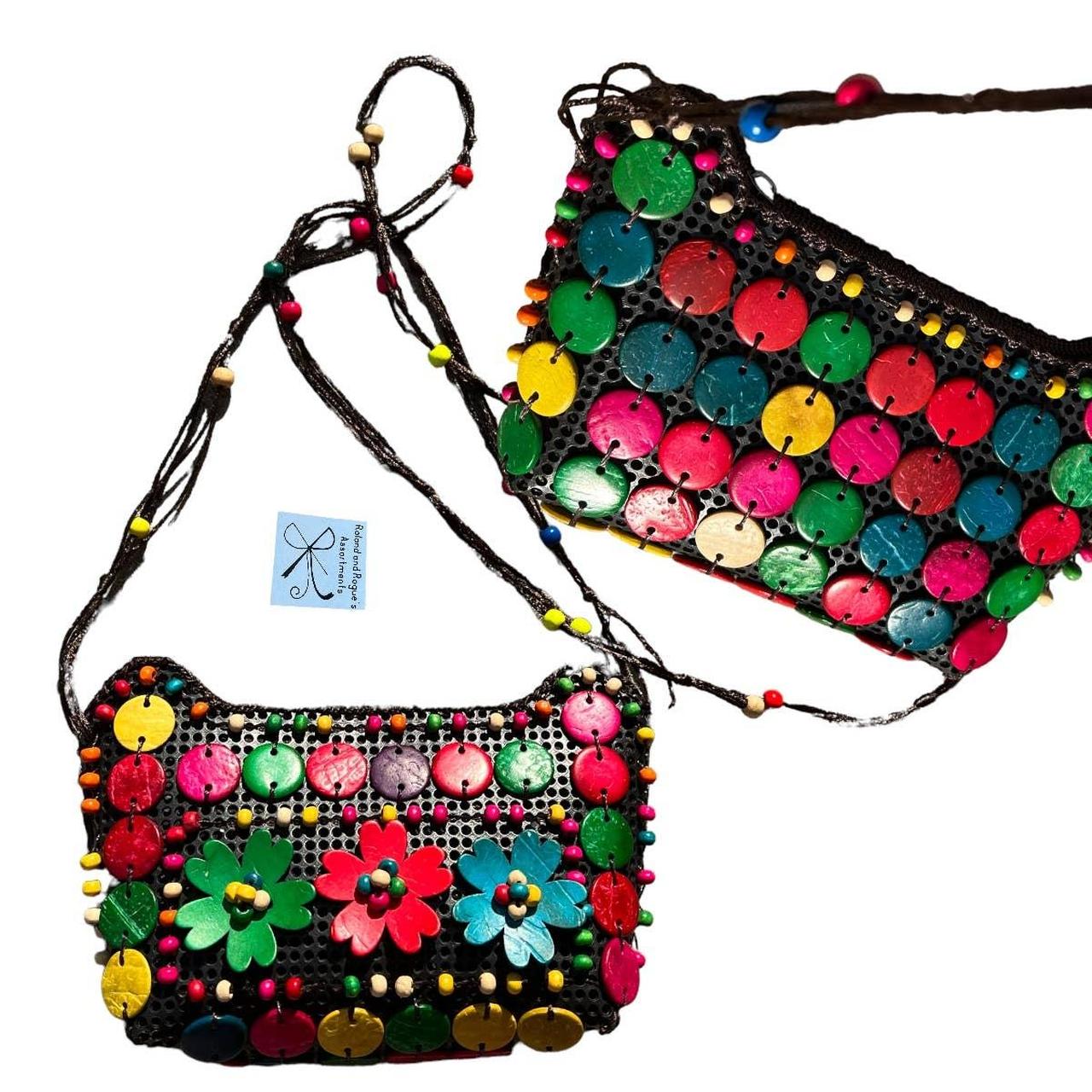 Heart Embroidery Crossbody Bag Floral Strap Shoulder Bag - Temu