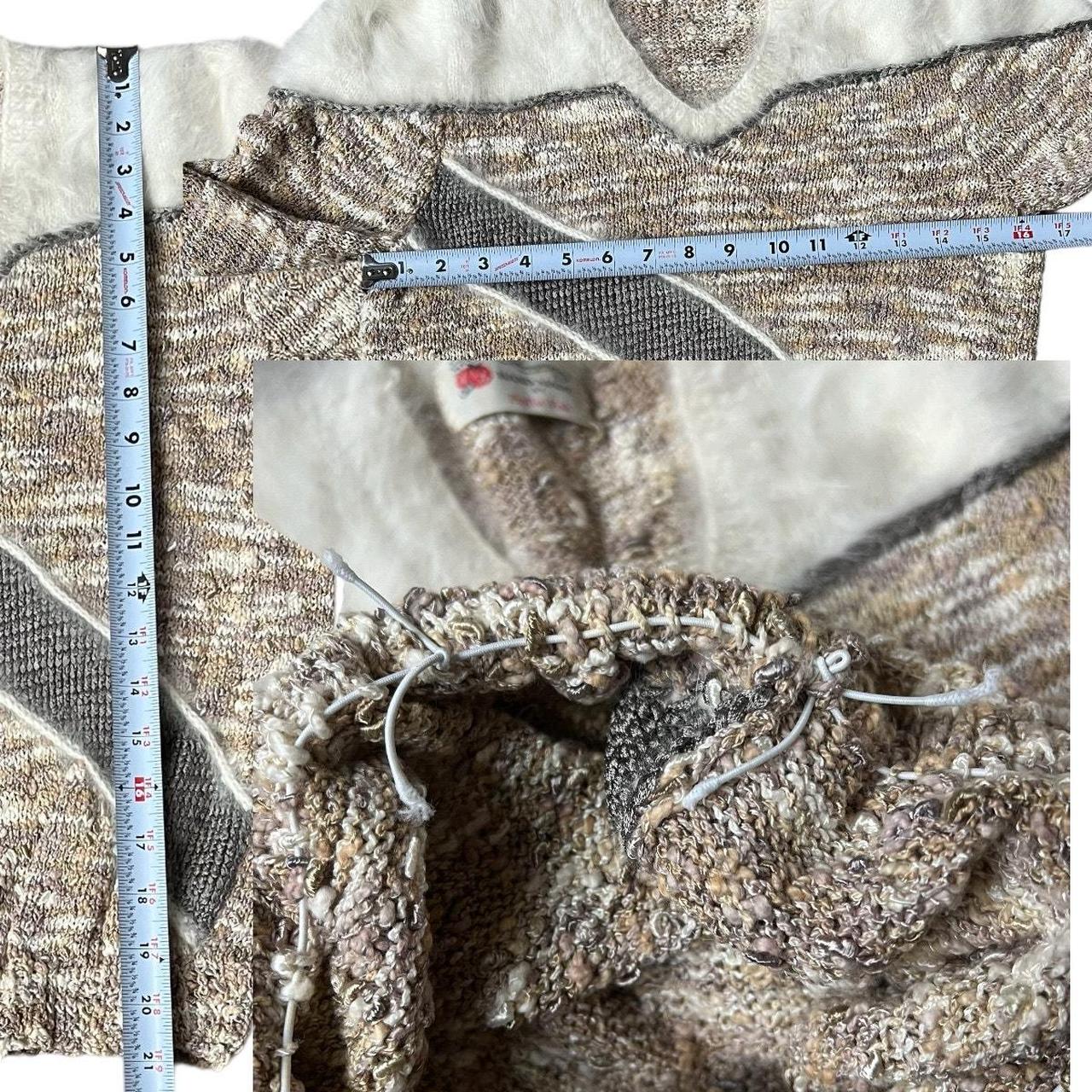 Source Unknown Women's Sweater - White/Brown - S … - image 3