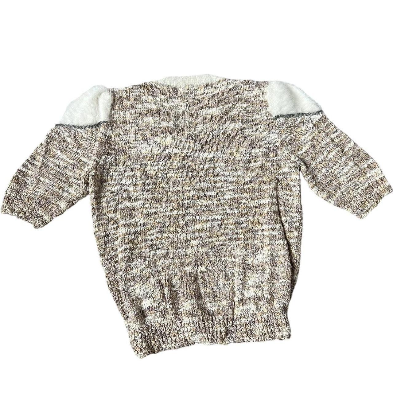 Source Unknown Women's Sweater - White/Brown - S … - image 4