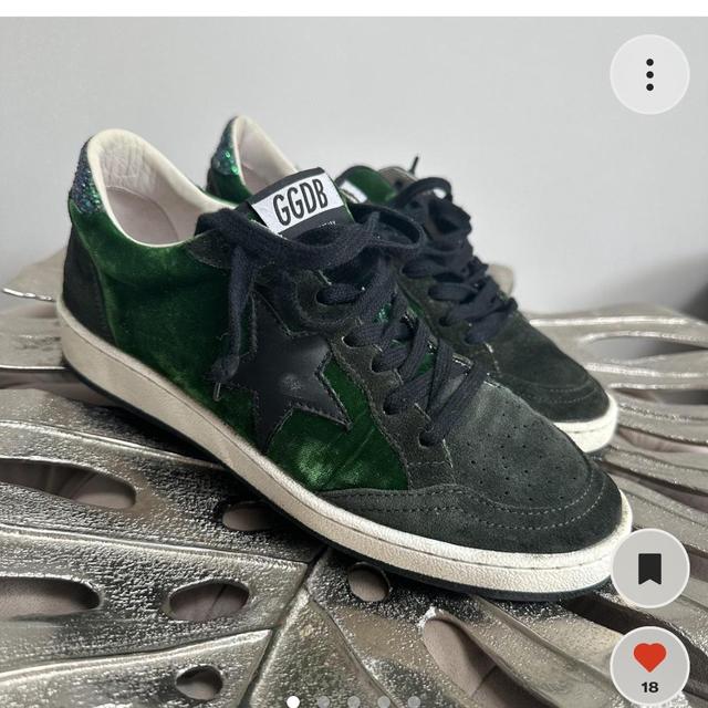 Golden goose cheap green velvet