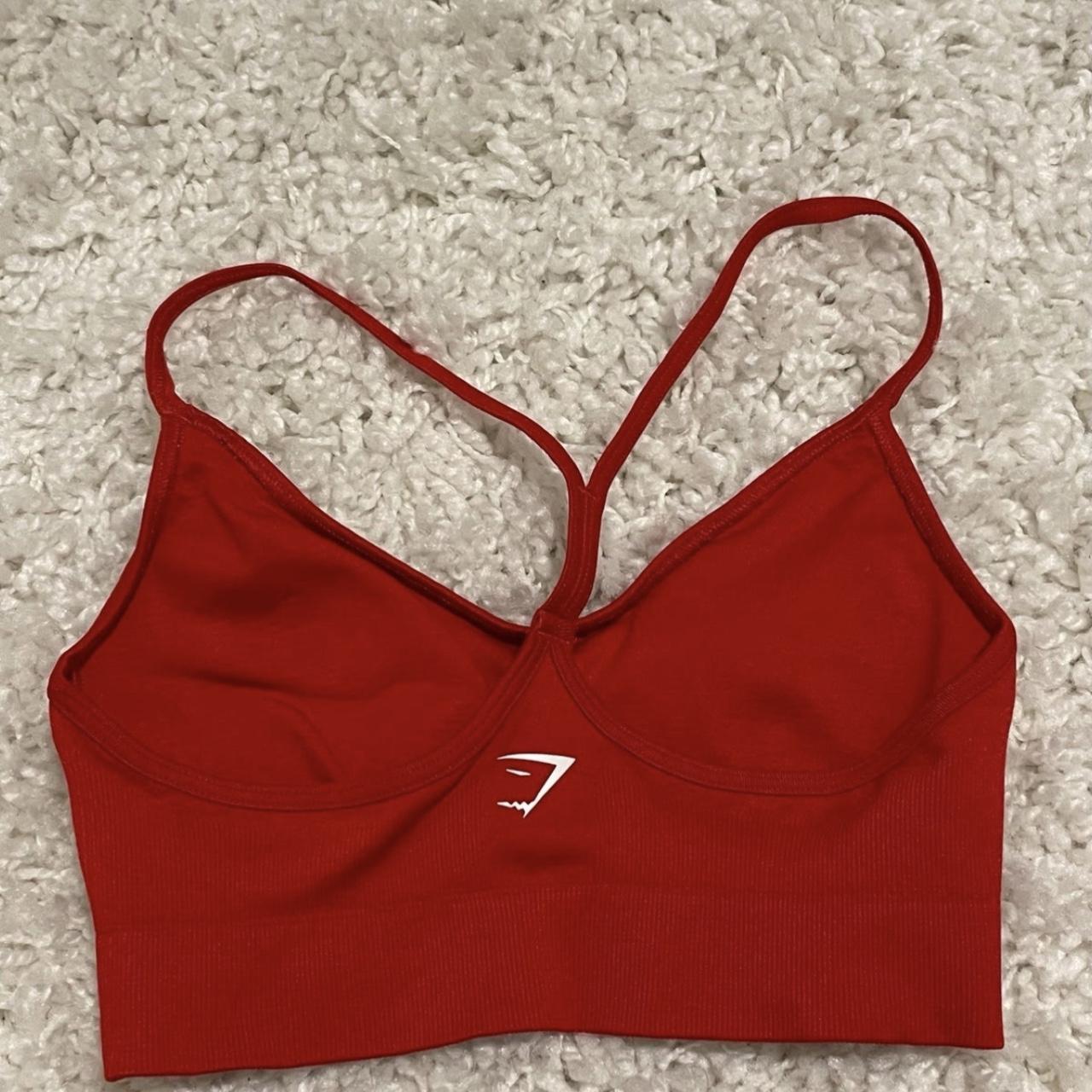 Red Sweat Seamless Sports Bra Size Small Great Depop