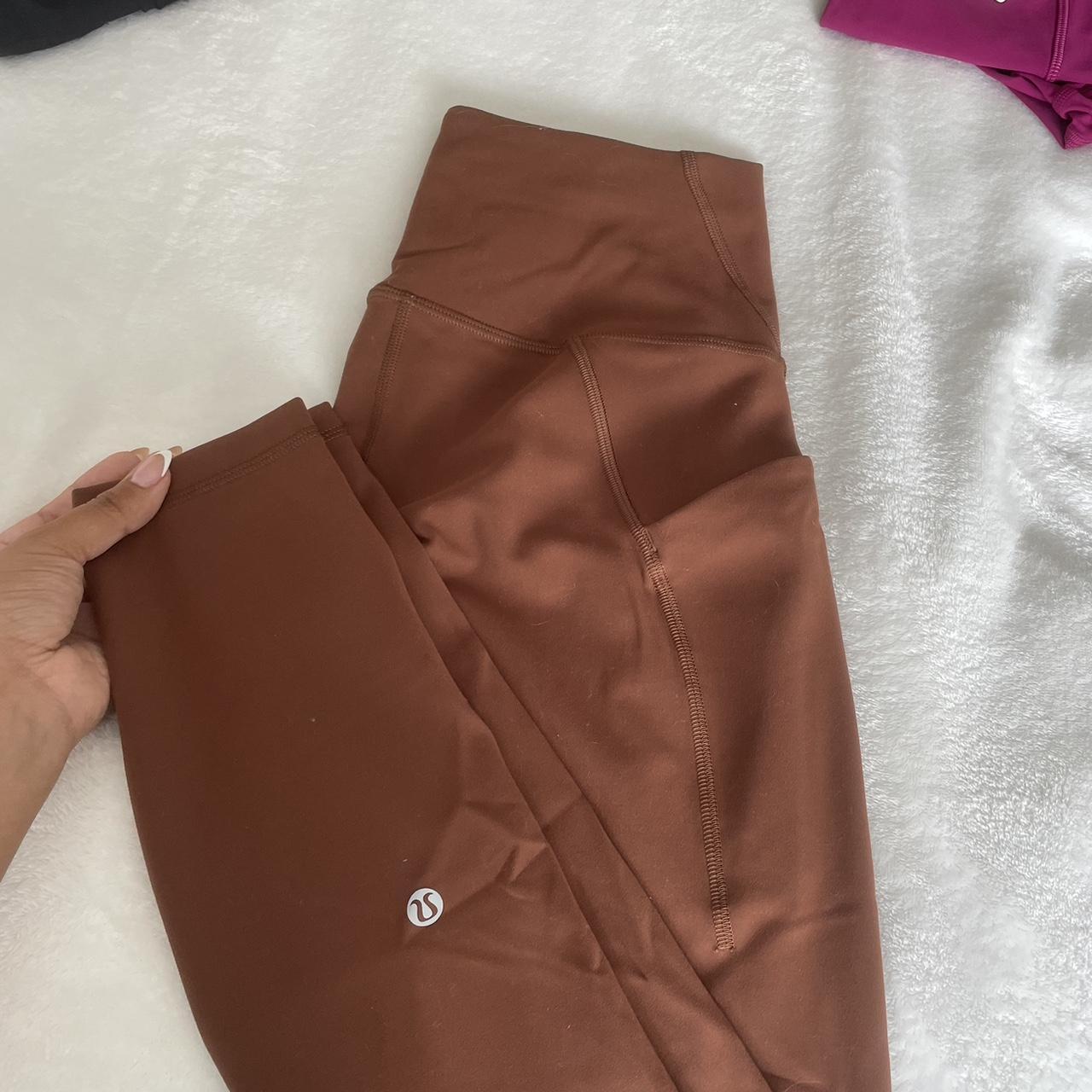 Lululemon Ladies Brown Sweatpants Size -12 Warm and - Depop