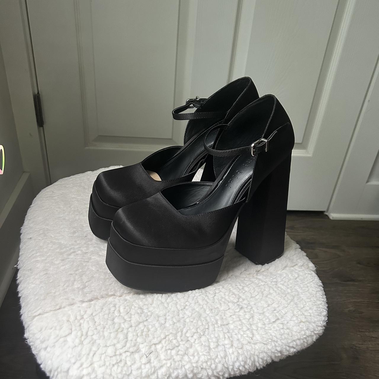Versace dupe Gianni Bini Square Toe Block... Depop