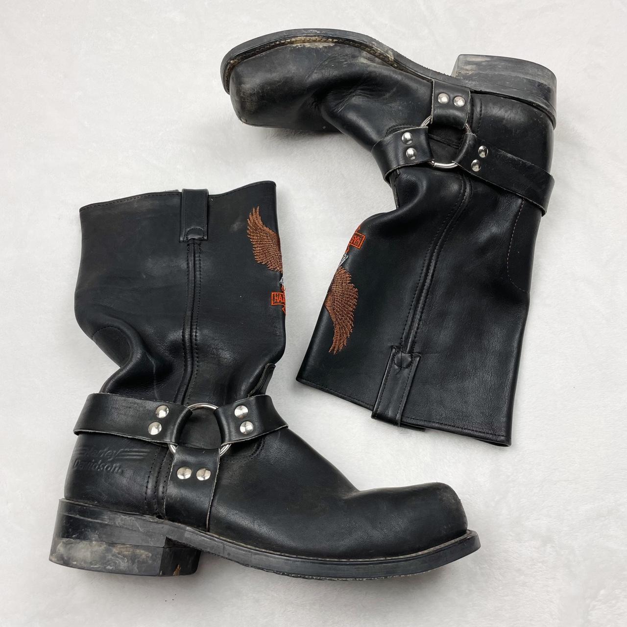 hanley leather tall moto boots