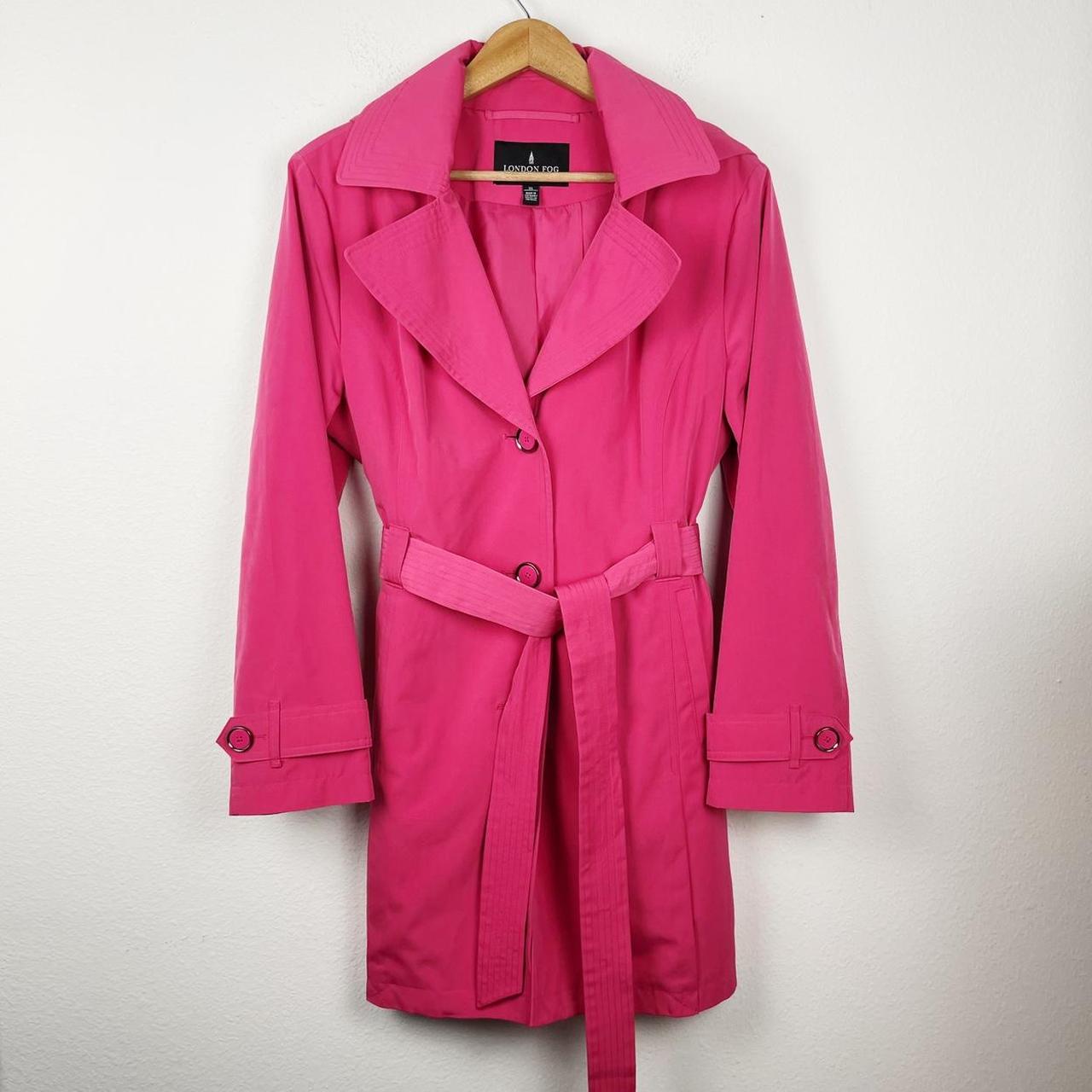 London fog pink trench cheap coat