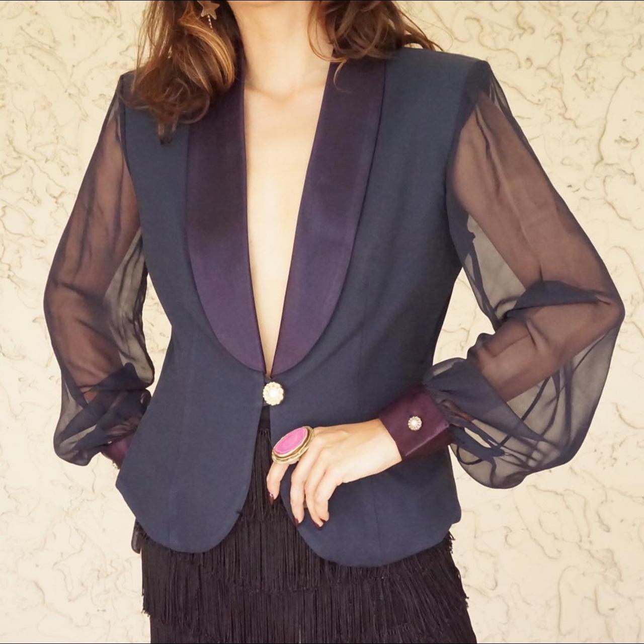 Sheer navy outlet jacket